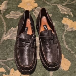 Bally Men's Dark Brown Leather Slip-Ons